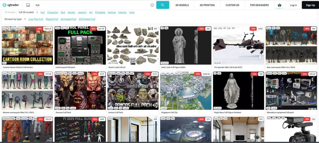 mua model 3d cgtrader